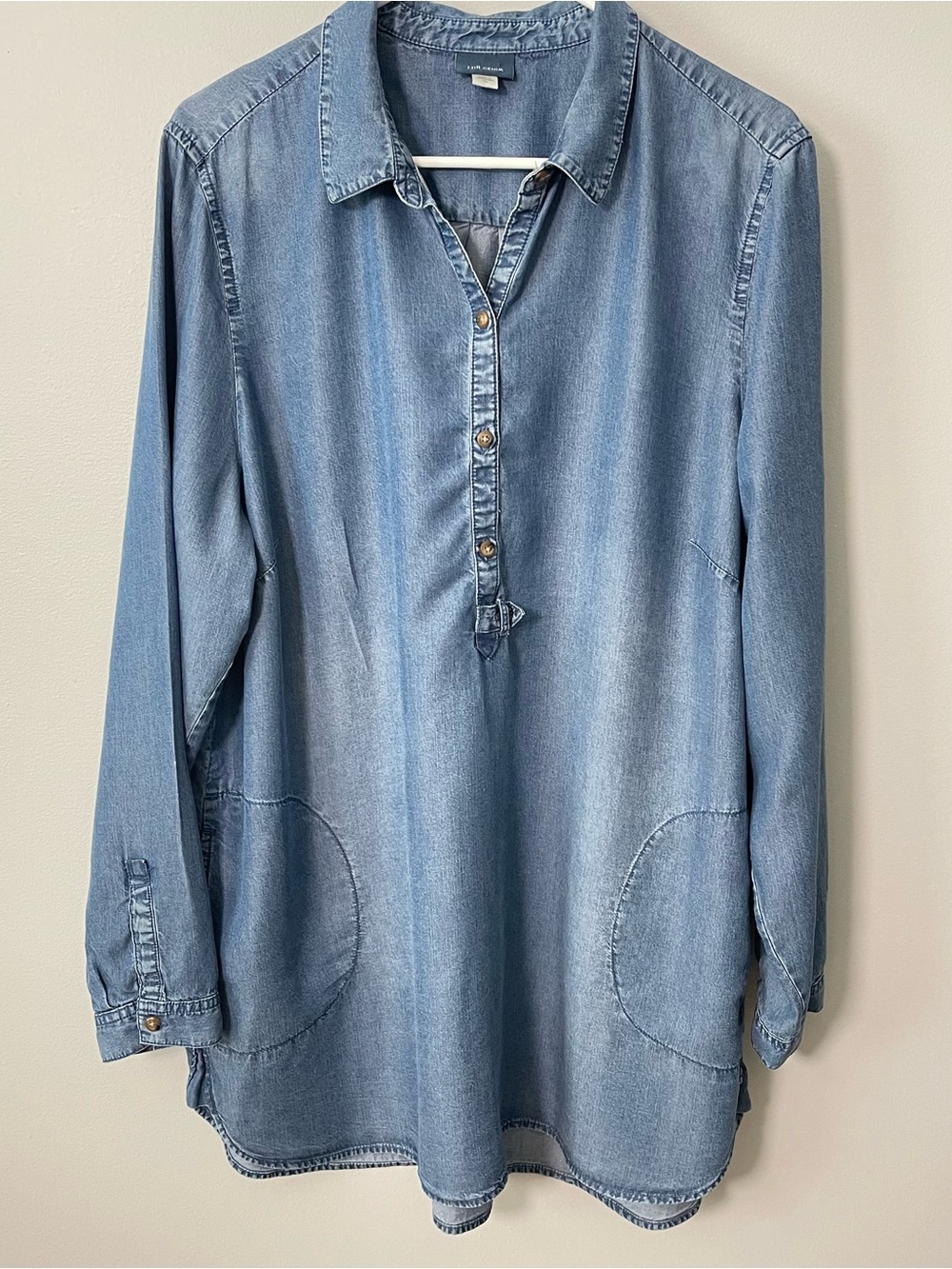 J Jill Denim Popover Shift Dress